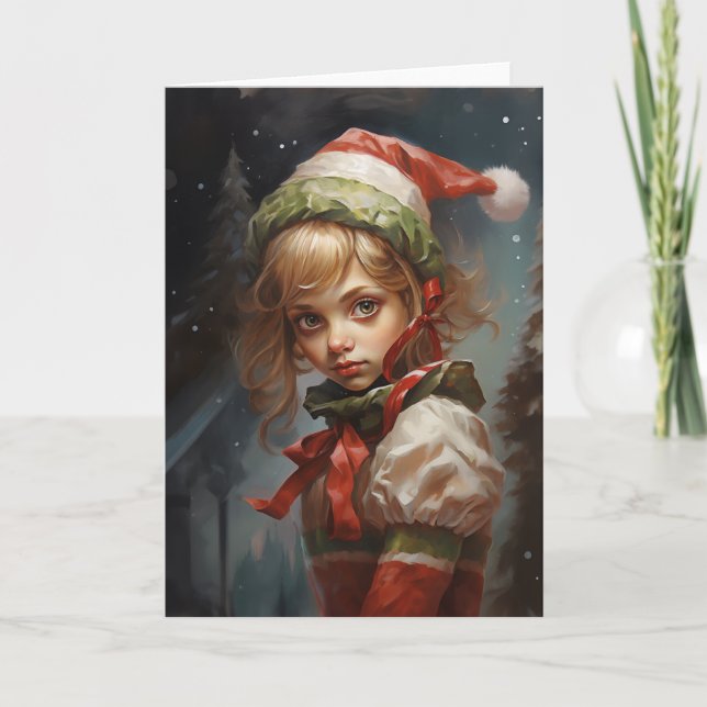 Girl Elf Card (Front)