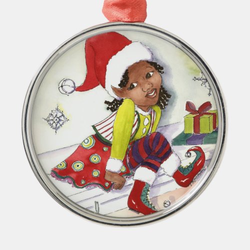 Girl Elf Christmas ornament