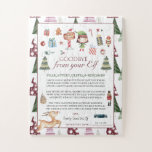 Girl Elf | Kids Christmas Elf Goodbye Letter Jigsaw Puzzle<br><div class="desc">Make this holiday tradition with your kids a bit more fun with this cute "Goodbye from your Elf" Letter on a unique puzzle your kids will love. Add your choice of personalization. They'll make the experience fun, and you'll have a wonderful keepsake for years to come. Add your custom wording...</div>