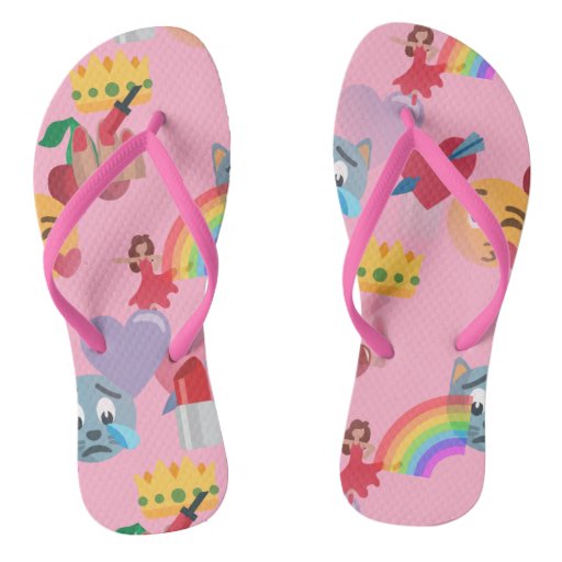 girl emoji flip flops sandals shoes | Zazzle