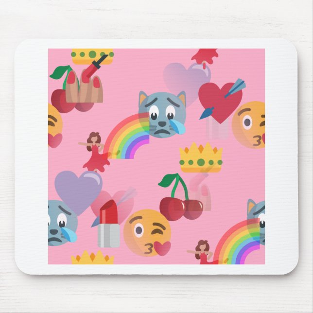girl emoji mouse pad (Front)