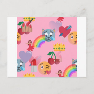 girl emoji postcard