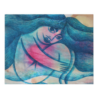 Girl enjoying the moment 3 faux canvas print
