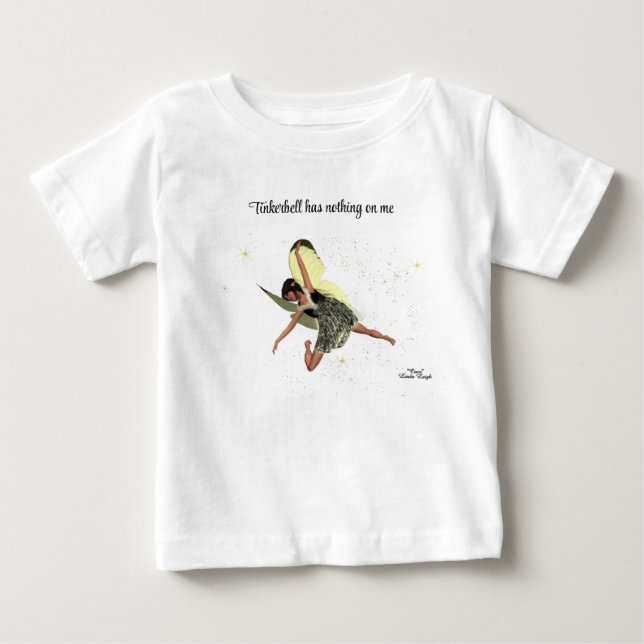Girl Fairy With Yellow Wings Baby Girl T-Shirt (Front)