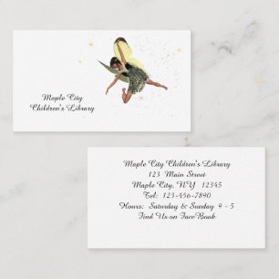 Girl Fairy With Yellow Wings Business Card