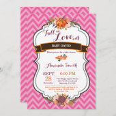 Girl Fall in Love Pumpkin Baby Shower Invitation (Front/Back)