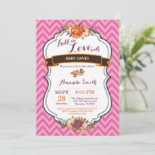 Girl Fall in Love Pumpkin Baby Shower Invitation (Standing Front)