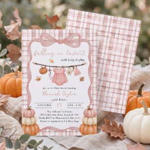 Girl Falling In Love Clothes Baby Shower Invitation