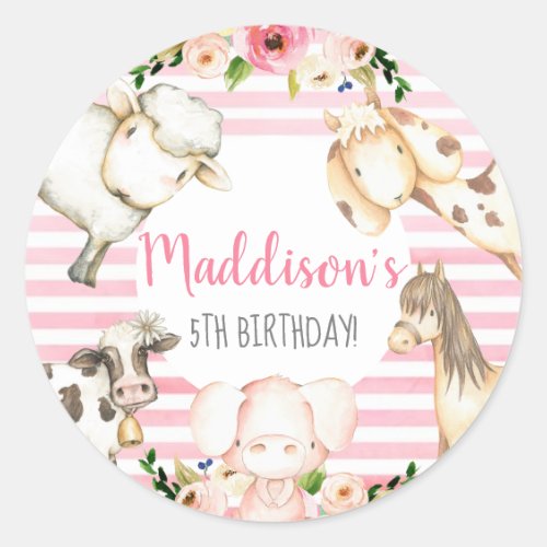 Girl Farm Birthday Invitation