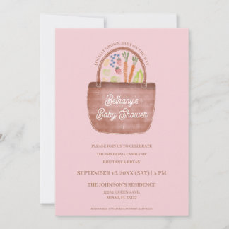 Girl Farmer's Market Baby Shower Invitation
