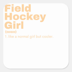 Girl - Field Hockey Square Sticker