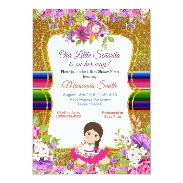 little senorita baby shower invitations