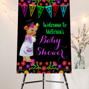 Girl Fiesta Baby Shower Welcome Sign