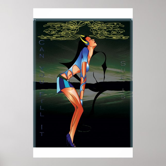 girl filling the music poster (Front)