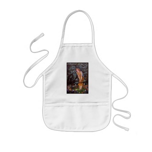 Girl Finds Fairies Magic Glow at Night in Woods Kids Apron