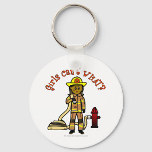 Girl Firefighter Keychain
