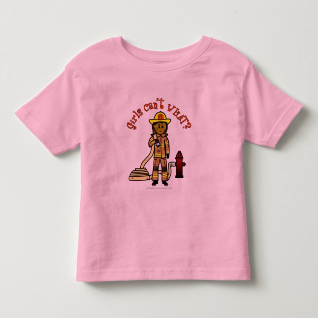 Girl Firefighter Toddler T-shirt (Front)