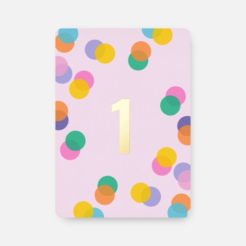 Girl First Birthday Confetti Pink Gold Foil Invitation