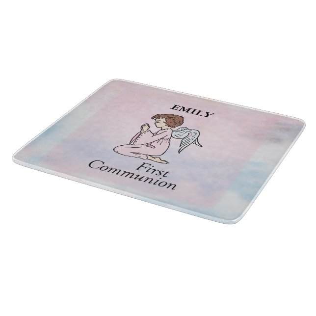 Girl, First Communion Angel Cutting Board (Corner)