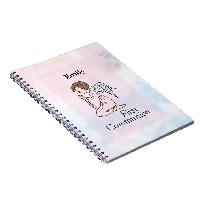 Girl, First Communion Angel Notebook (Right Side)