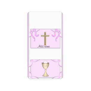 Girl First Communion Hershey Nugget Candy Wrapper Label