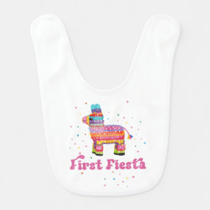 Girl First Fiesta Birthday Baby Bib