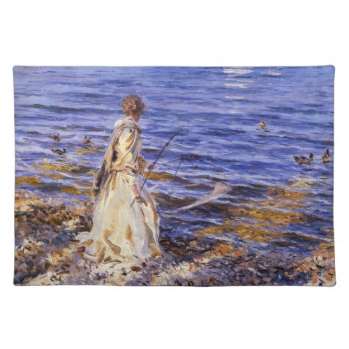 Girl Fishing by John Singer Sargent Cloth Placemat