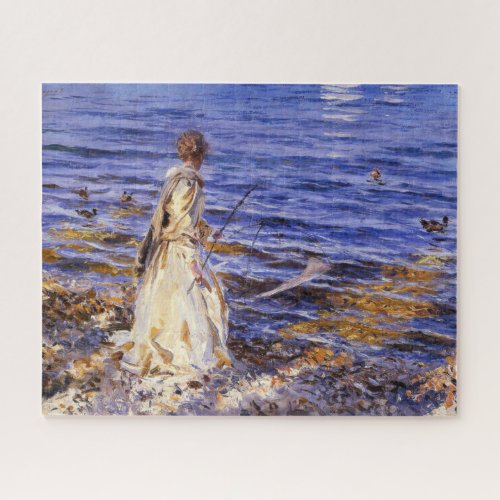 Girl Fishing by John Singer Sargent Jigsaw Puzzle