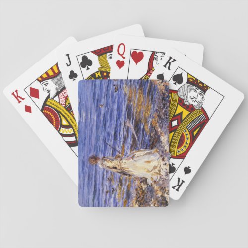 Girl Fishing by John Singer Sargent Playing Cards