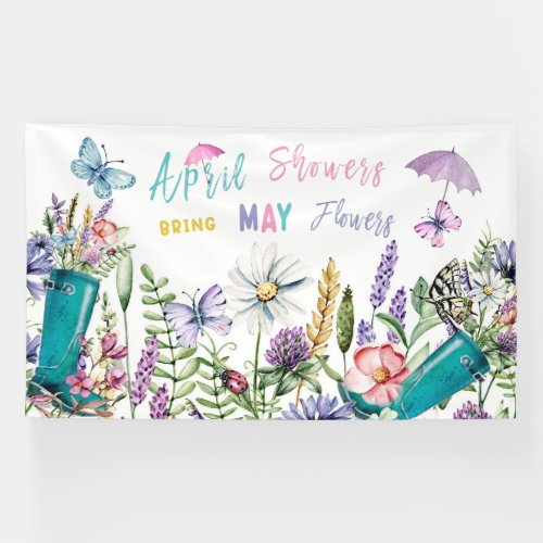Girl Floral Baby Shower Sprinkle Banner