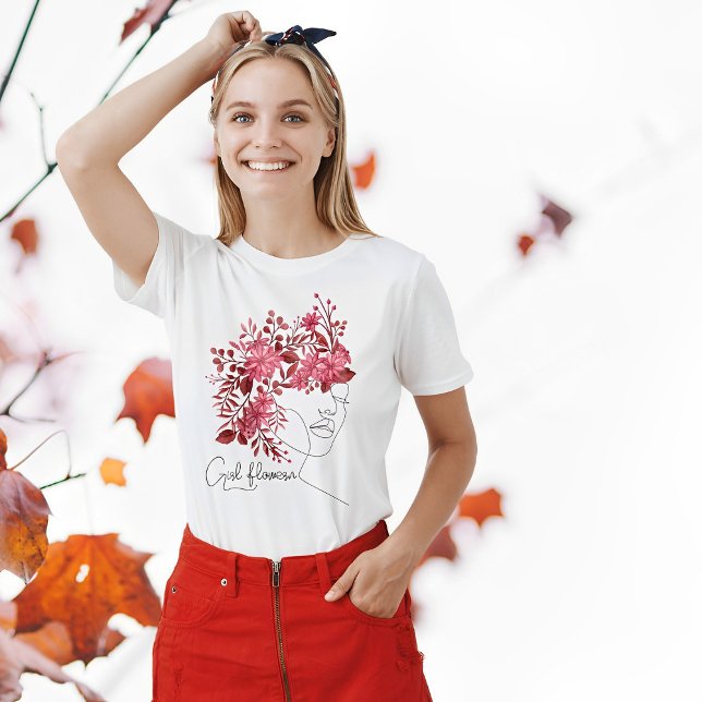 Girl Flower Power  Nature Lover Floral  T-Shirt (Creator Uploaded)