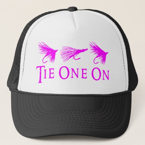 GIRL FLY FISHING TRUCKER HAT