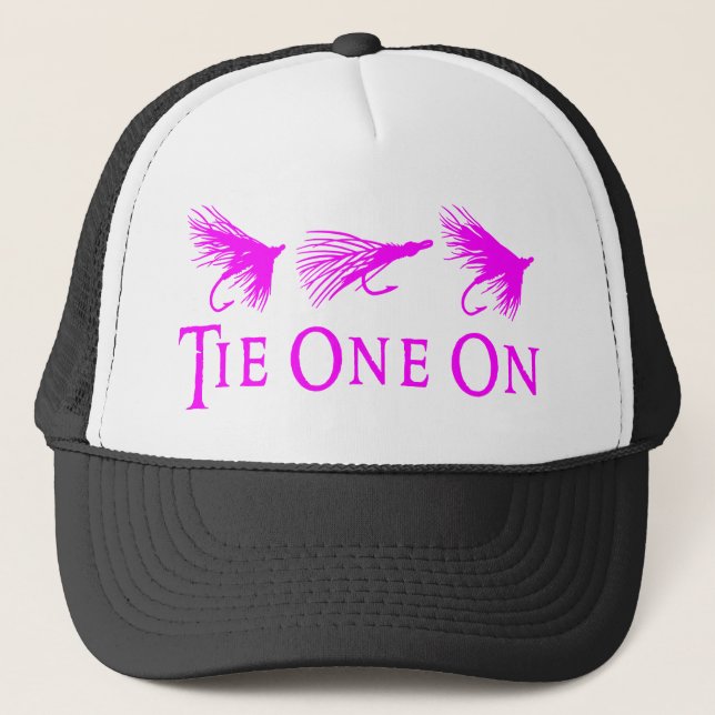 GIRL FLY FISHING TRUCKER HAT (Front)
