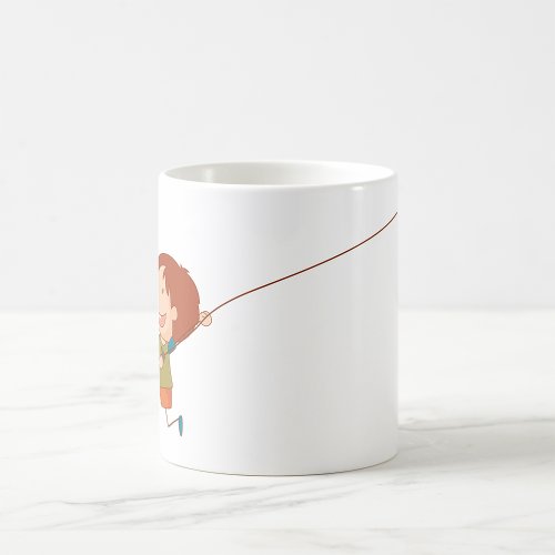 Girl Flying A Kite Coffee Mug