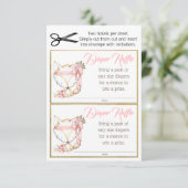 Girl Fox Diaper Raffle Tickets (Standing Front)