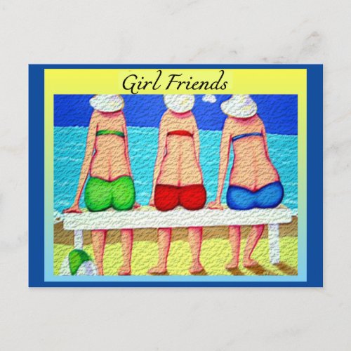 Girl Friends Postcard