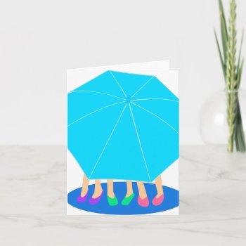 Girl Friends Umbrella Secrets Card by imagefactory at Zazzle