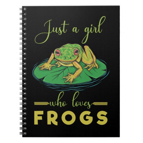 Girl Frog Lover Notebook
