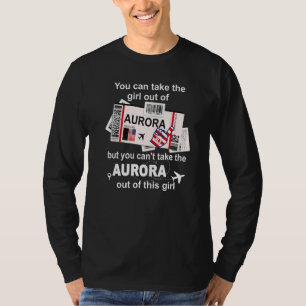 Girl From Aurora Boarding Pass  Flight Ticket Auro T-Shirt