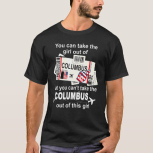 Girl from Columbus Boarding Pass  Flight Ticket Co T-Shirt