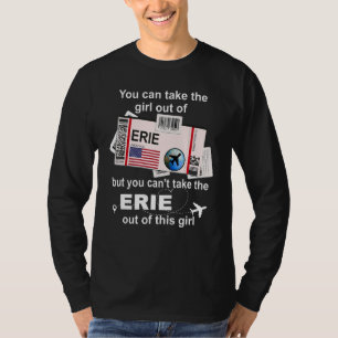 Girl from Erie Boarding Pass Flight Ticket Erie T-Shirt
