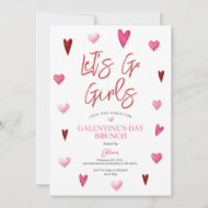 Girl Galentine's Day Party Brunch Dinner Valentine Invitation
