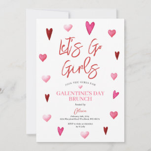Girl Galentine's Day Party Brunch Dinner Valentine Invitation