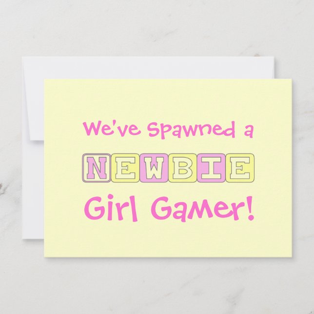 Girl Gamer Baby Shower Invitation (Front)