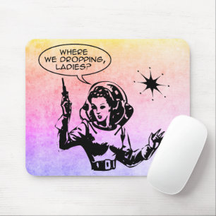 Girl Gamer Grunge Mouse Pad