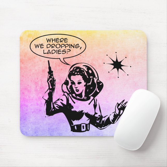 Girl Gamer Grunge Mouse Pad (With Mouse)