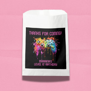 Girl Gamer Pink Video Game Party Favors Favor Bag