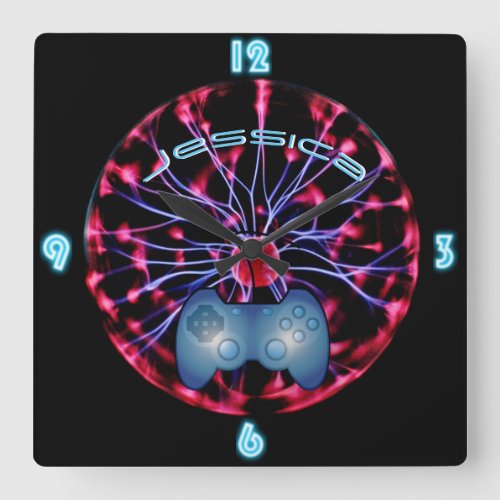 GIRL GAMER Plasma Ball Custom NEON Clock