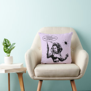 Girl Gamer Throw Pillow