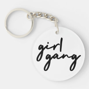 Girl Gang Cute Girl Power Modern Feminism Keychain